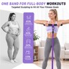 3-Tube Exercise Band for Women, Pedal Resistance Band with Handle,