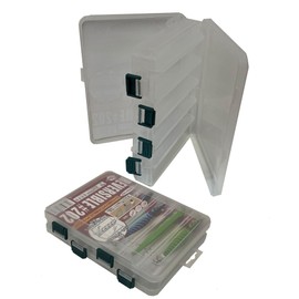 KANANA JCB202 Plastic Fishing Box Bait Box Accessory Box Fishing Box Tackle Box for Fish Accessories Model and Size: JCB202 2-Sided 20.6 x 17 x 4.2 cm