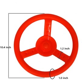 Children's Ninja Swing Obstacle Wheel, Rotatable Monkey Samurai Ninja Obstacle Curriculum Training Ground Monkey Hanging Wheel, Suitable for Outdoor Training Ground in The Backyard, Swing Set (Red)