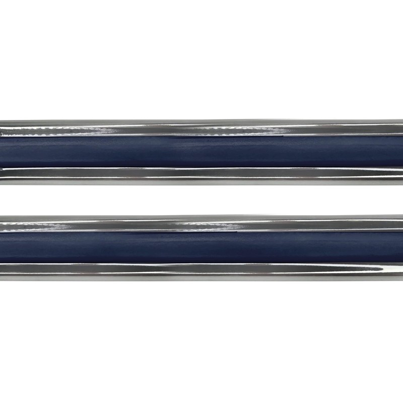 Vintage Style 5/8" Dark Blue & Chrome Side Body Trim