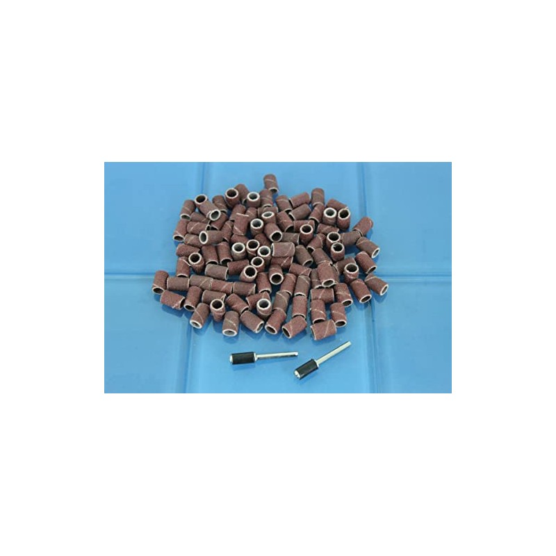 TEMO 100 pc 1/4 Inch Sand Drum Grit 60 Coarse