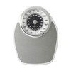 InstaTrack Large Dial Metal Analog Bathroom Scale with Silver Mat,