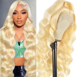 Blonde Wig Human Hair 13 x 4 613 Lace Front Wig Human Hair 180 Density 613 Frontal Wigs Body Wave Lace Front Wigs Human Hair Pre Plucked 16 Inches