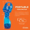 O2COOL LED Lights Deluxe Handheld Battery Powered Water Misting Fan