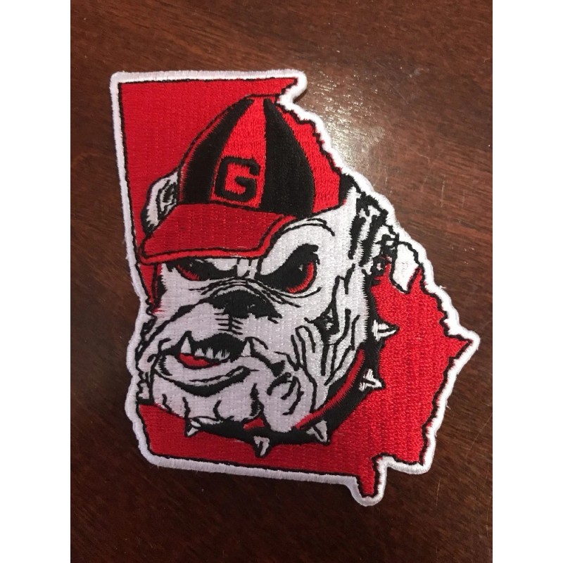 UGA Georgia Bulldogs Vintage Embroidered Iron On Patch 3" x