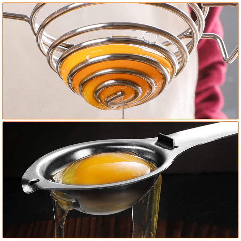 Amfrpar Pack of 2 Egg Separators, Egg Yolk Separator, Stainless
