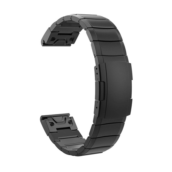 TiMOVO Replacement Band Compatible with Garmin Instinct/Fenix 7/Fenix 6/6 Pro/Fenix 5/5 Plus/Forerunner 935/945, 22mm Premium Stainless Steel Quick Release Watch Band Fit Forerunner 935/945 - Black
