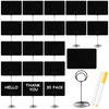 30 Pack Small Chalkboard Label with Metal Stand 4"x3" Plastic