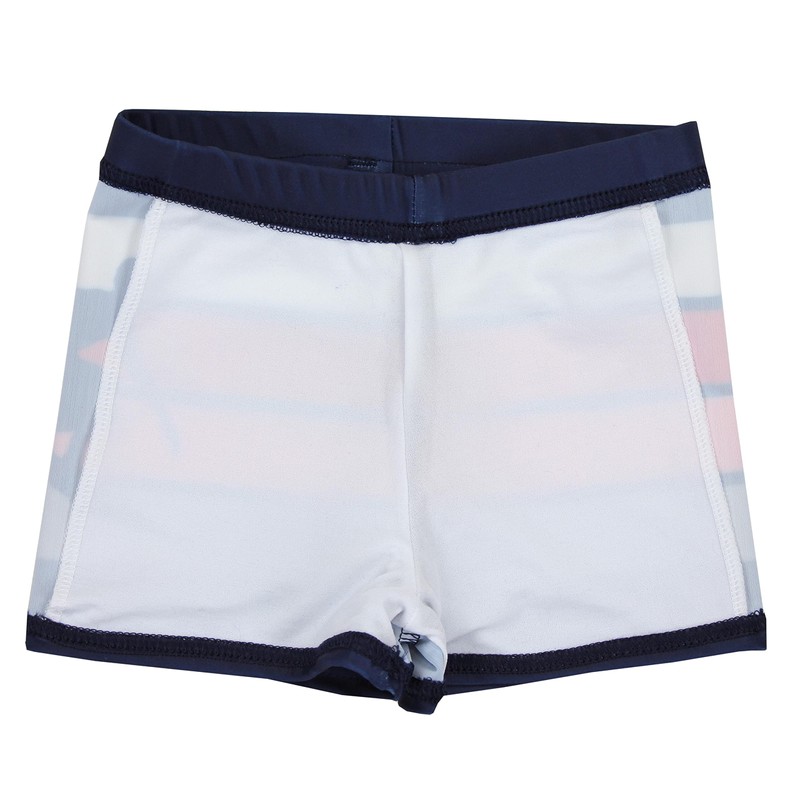Aquarti Boys' Swimming Trunks Striped with Surfer Motif - 140