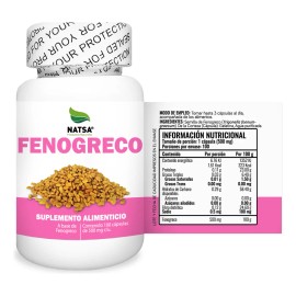 Fenogreco 100 Cápsulas Antioxidante Regulador de Azúcar Mejora digestión Baja Colesterol Calidad Premium