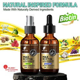 aokur 2 Pack Beard Growth Oil for Men – Sandalwood & Unscented – High Strength Biotin Serum – Softens, Strengthens & Boosts Beard Growth – Gift Set for Father’s Day, Anniversaries & Christmas