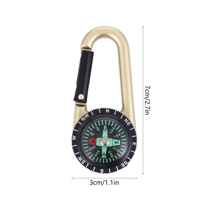 TEHAUX Compass, Keyring Scale, Compass, Compass, Compression, Fluorescent, Waterproof, Lightweight,