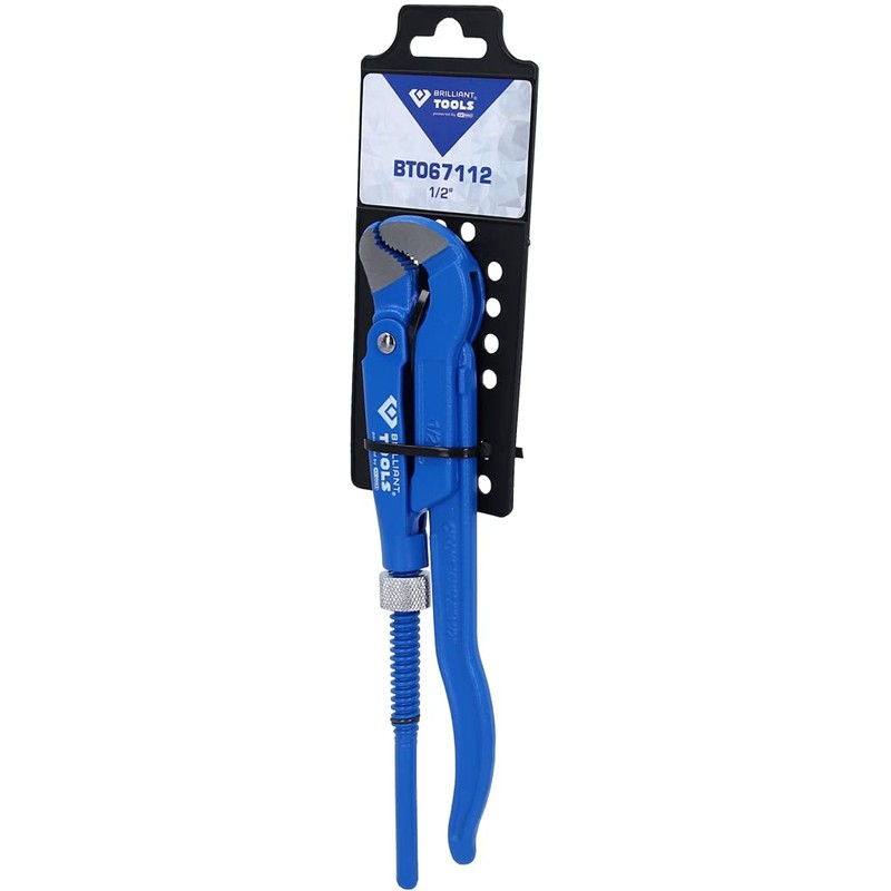 BRILLIANT TOOLS BT067112 Corner Pipe Wrench 1/2 Inch 45° Angled