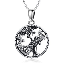 MEIDERBO Phoenix Necklace 925 Sterling Silver Nirvana of Phoenix Necklaces Firebird Pendant Jewelry Gifts for Women Birthday’s Gift