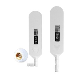 Vecys Dual Band WiFi 2.4GHz 5.8GHz Antenna 18dBi High Gain Omnidirectional Glue Stick Antenna SMA Male Connector Antenna for WiFi Router Wireless Network Card (White,2pcs)