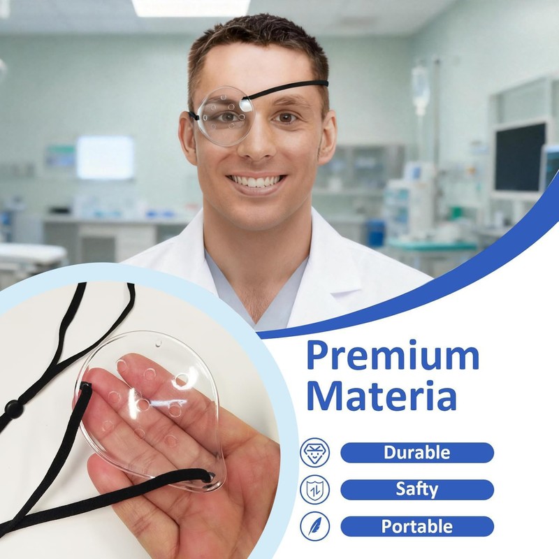 AMZVIO Clear Eye Shield after Surgery,2 Pack,Breathable Protective Eye Patches