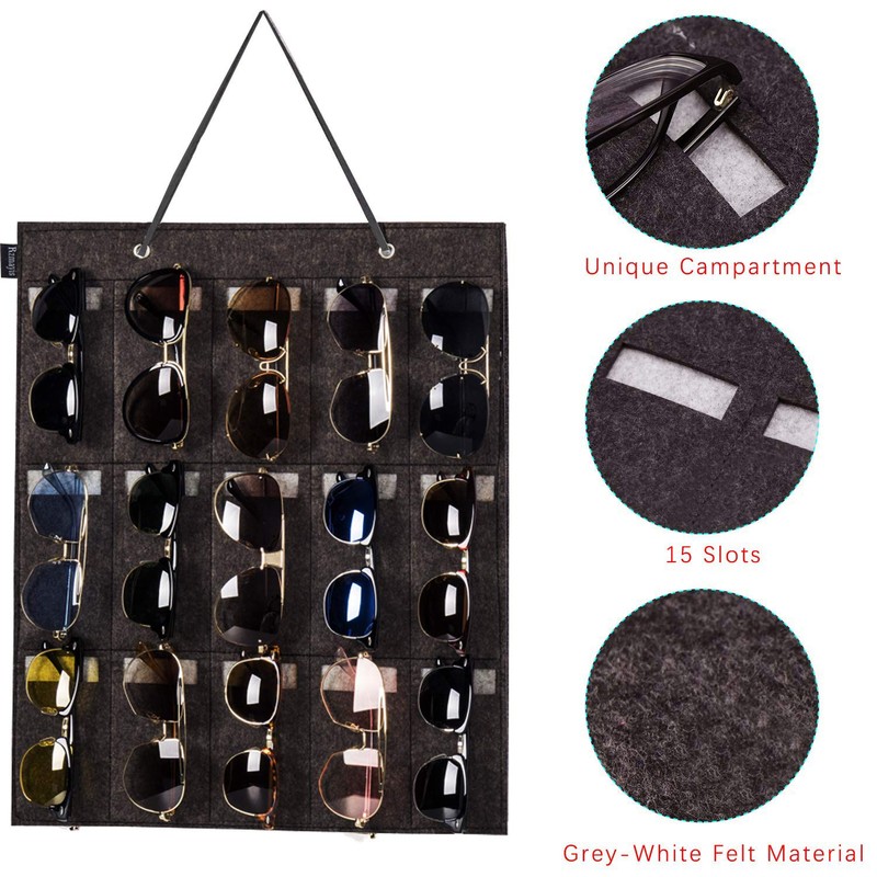 RZMAYIS Sunglasses Organizer Storage Wall Mounted Hanging Sunglasses Organiser 15