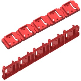 Kryptholder Battery Holder for Milwaukee M18 Battery,Wall Mount M18 Battery Holder for Shelf Work Van Toolbox Red, Milwaukee Battery Holder(30, Red)