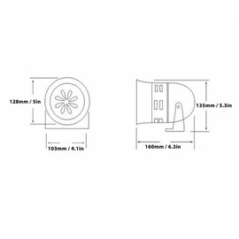 Electric Motor Siren, Fire Alarm 116dB Electric Motor Alarm Driven Siren Buzzer Sound Alarms Horn Siren for Home Factory School Industry AC110V 1.6A Fire Alarms Bell (110V)