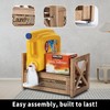 GBtroo Wall-Mountable Laundry Detergent Organizer, Light Brown Wooden Detergent Holder,