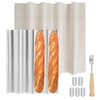 Spmarkt Silver French Baguette Bread Pan, 4 Slot Baguette Pan