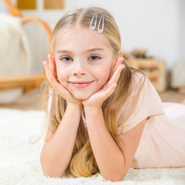 Cinaci - Juego de 120 pasadores de metal para el pelo de 5 cm, color plateado