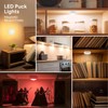 Yiliaw LED Puck Lights with Remote Control, AA Battery Operated,
