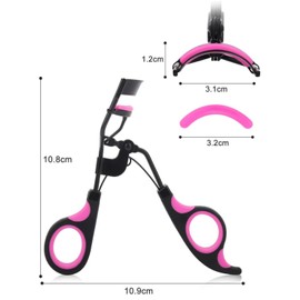 THJOPOKEEL Rizador de Pestañas Clásico - Set de 2 con Control de Rizos Preciso y 4 Almohadillas de Silicona de Repuesto - Herramienta de Maquillaje Vegano Fácil de Usar