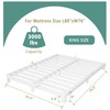 ITIMIDI 4 Inch White King Size Bed Frame, Metal Platform