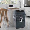 Ziglous 13 Gallons Kitchen Garbage Bin Liner, Clear Trash Bags,