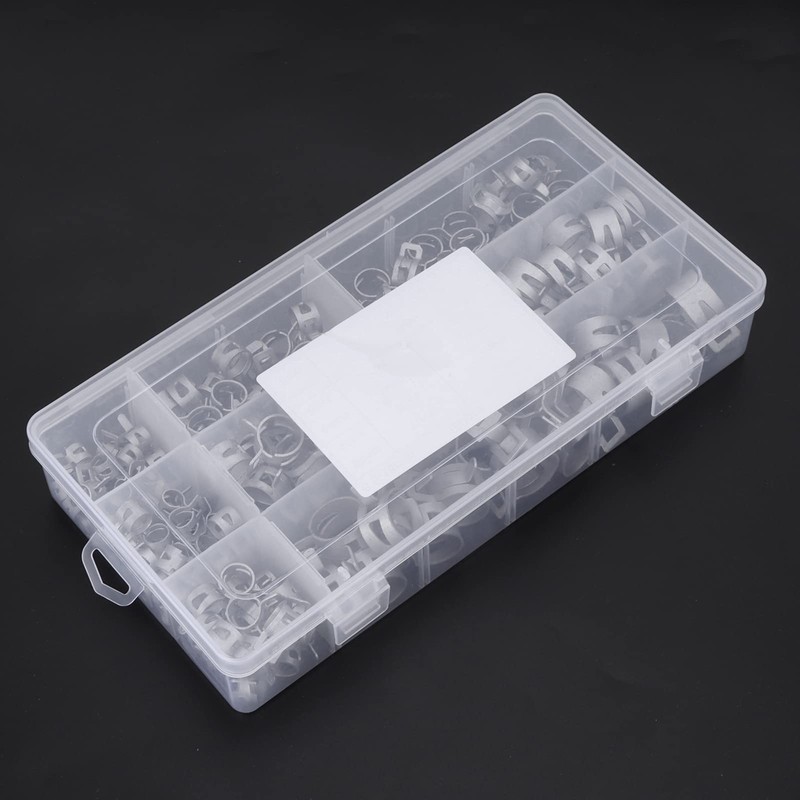 160 Pcs Hose Clamp Set, 304 Stainless Steel Worm Gear