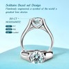 Surcha Solitaire Moissanite Engagement Ring, 2CT D Color VVS1 Clarity,