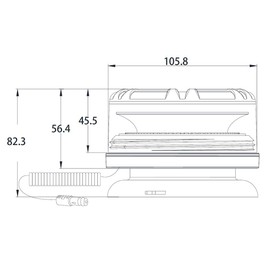 D-TECH LED Strobe Warning Beacon Lamp Rotating Flashing Beacon light for agricultural machines, commercial vehicle, school bus, tractor, excavators, (Magnetic Mounting)