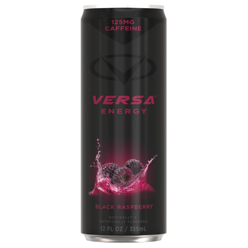 PEScience VERSA Energy, Black Raspberry, Carbonated Sugar Free 125mg Caffeine