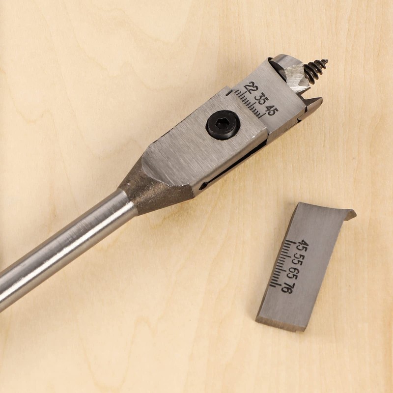 Expansive Flat Woodworking Boring Drill Bit Adjustable 22-76mm Spade Bit