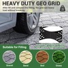 Gravel Grid 4.4x33 FT with 20Pcs Landscape Staples, 3'' Thick