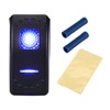 Garfour 12V5A Waterproof Blue LED Rocker Switch 5pin with Pattern