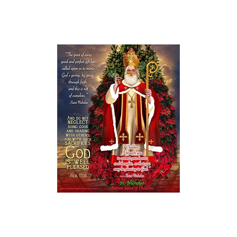St Nicholas, LED Flameless Devotional Prayer Candle, THE SAINTS COLLECTION