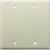Ivory Wrinkle 2 Gang Blank Wall Plate - 2 Blank