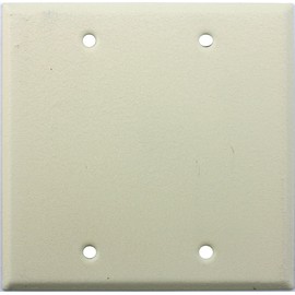 Ivory Wrinkle 2 Gang Blank Wall Plate - 2 Blank Cover