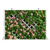 Loccor 7x5ft Fabric Flowers Backdrop Spring Floral Photo Backdrop Green