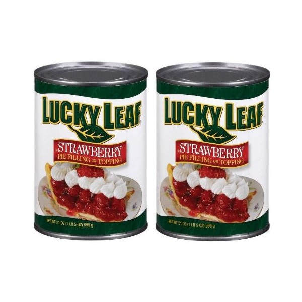 Lucky Leaf Premium Strawberry Pie Filling or Topping (Pack of 2) 21 oz Cans
