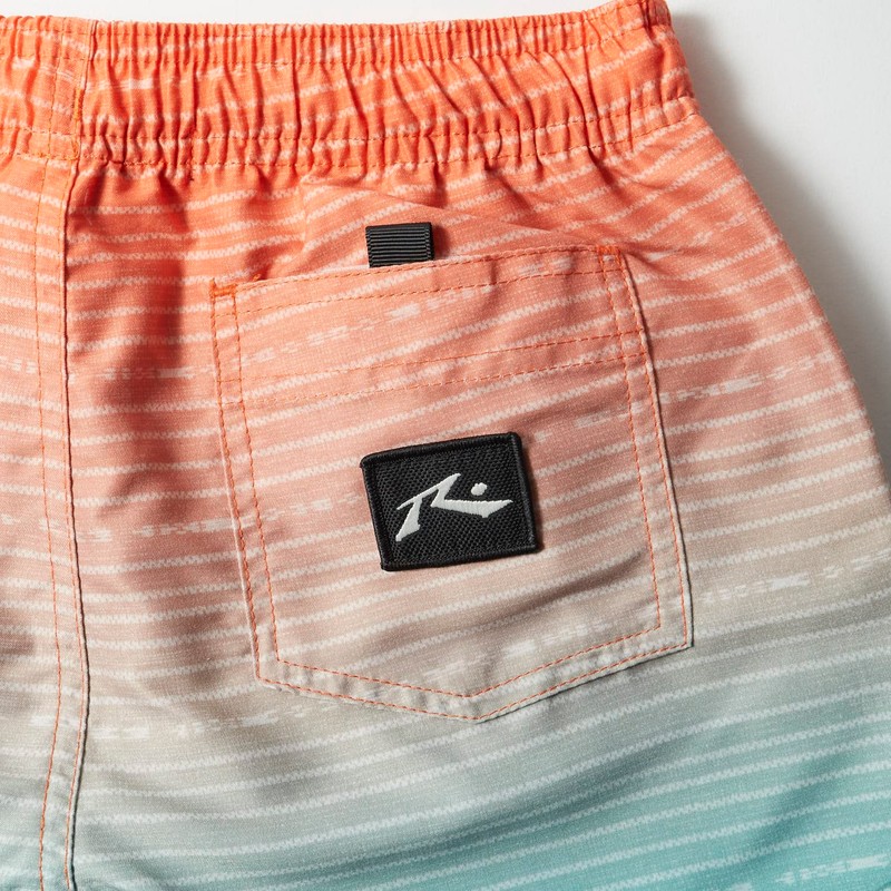 Rusty 963404 Boys Gradient Surf Trunks Board Shorts, orange