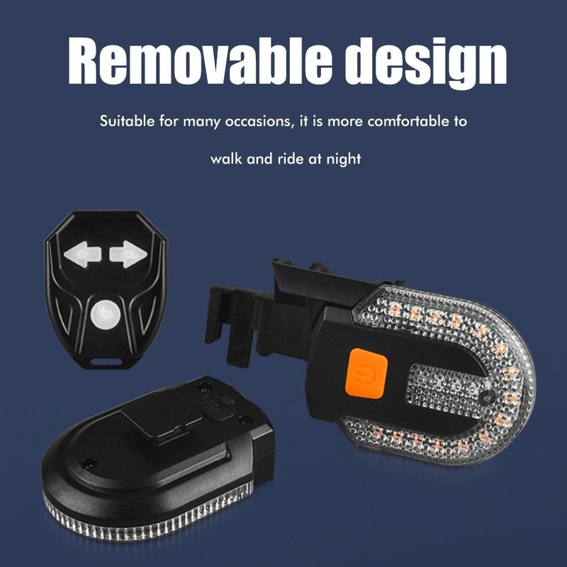 Bike Tail Light with Turn Signals USB Rechargeable Wireless Remote
