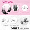 FADLASH Lash Clusters Wispy Eyelash Clusters D Curl Natural Individual