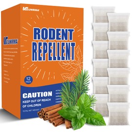 Mouse Repellent, Pest Control, Rodent Repellent Pouches, Mice Repellent, Natural Mice Deterrent for Homes/RVs, Child & Pet Safe Pest Control. Peppermint Oil to Repel Mice and Pouches, 12 Pack.