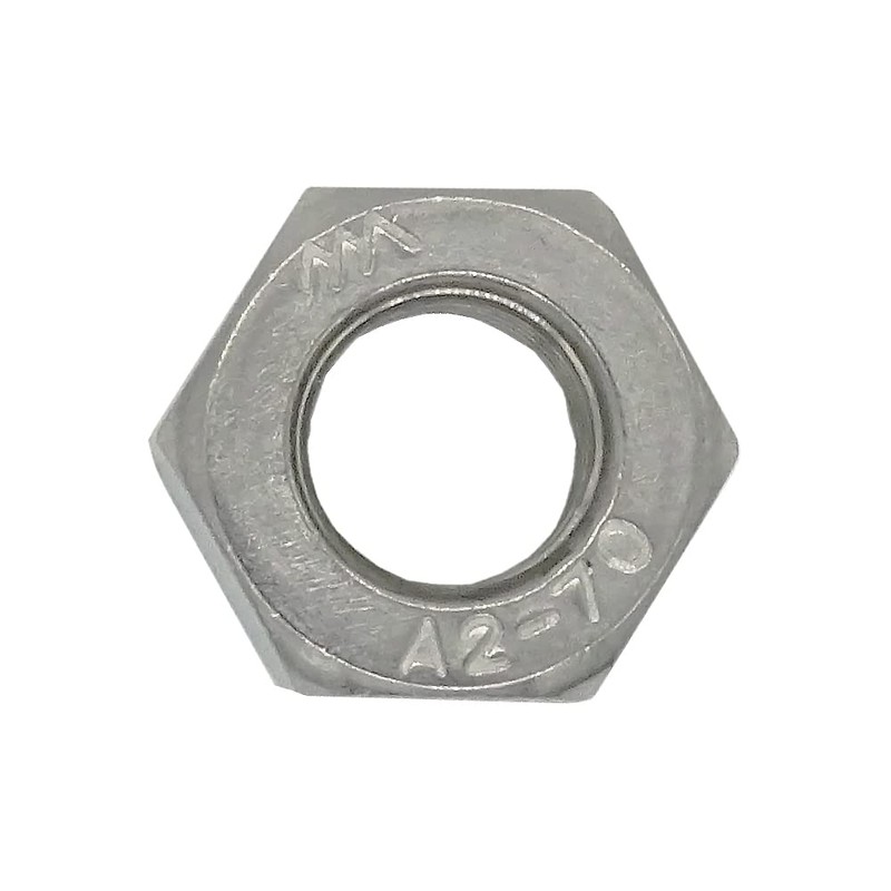 20 x Stainless Steel Hex Nuts M10 x 1, Fine