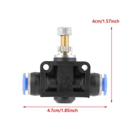 Hilitand 5Pcs/Set Push in Speed Controller 6mm Air Flow Restrictor Pneumatic Air Flow Control Valve Connector Pneumatic Air Valve Flow Speed Controller
