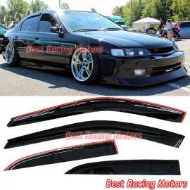 BestRacingMotors For 1998-2002 Honda Accord 4dr JDM Style Side Window Visors
