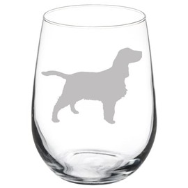 MIP Brand Wine Glass Goblet Springer Spaniel (17 oz Stemless)